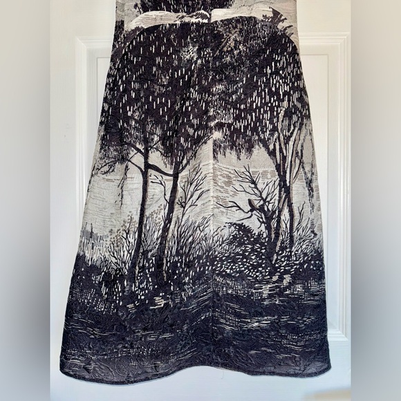 MARNI ITALY Abstract Landscape Tree Knit Jacquard Luxury Sheath 2pc Dress 38 US2 - Picture 9 of 12